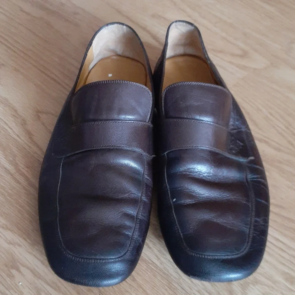 Gucci Brown Leather Loafer Shoes sz 8